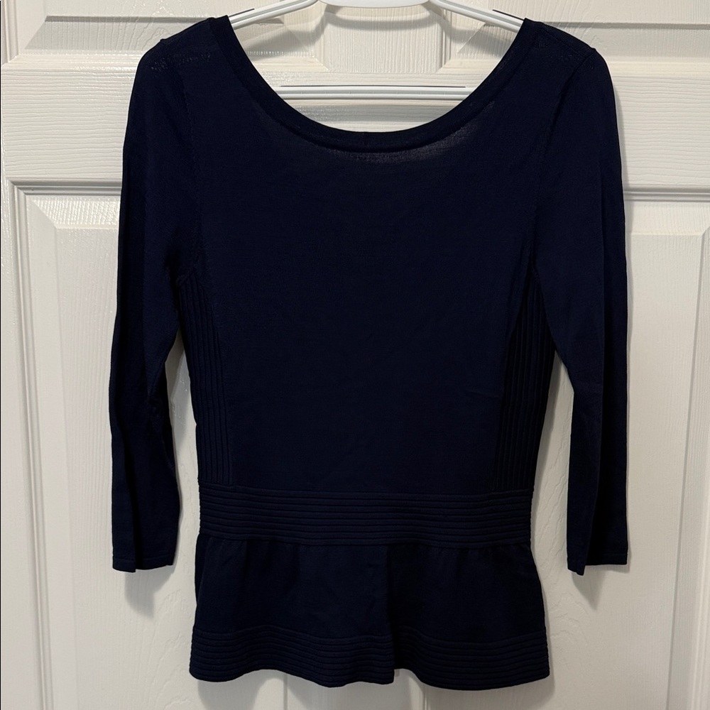 Daniel Cremieux Dark Blue 3/4 Sleeve Top